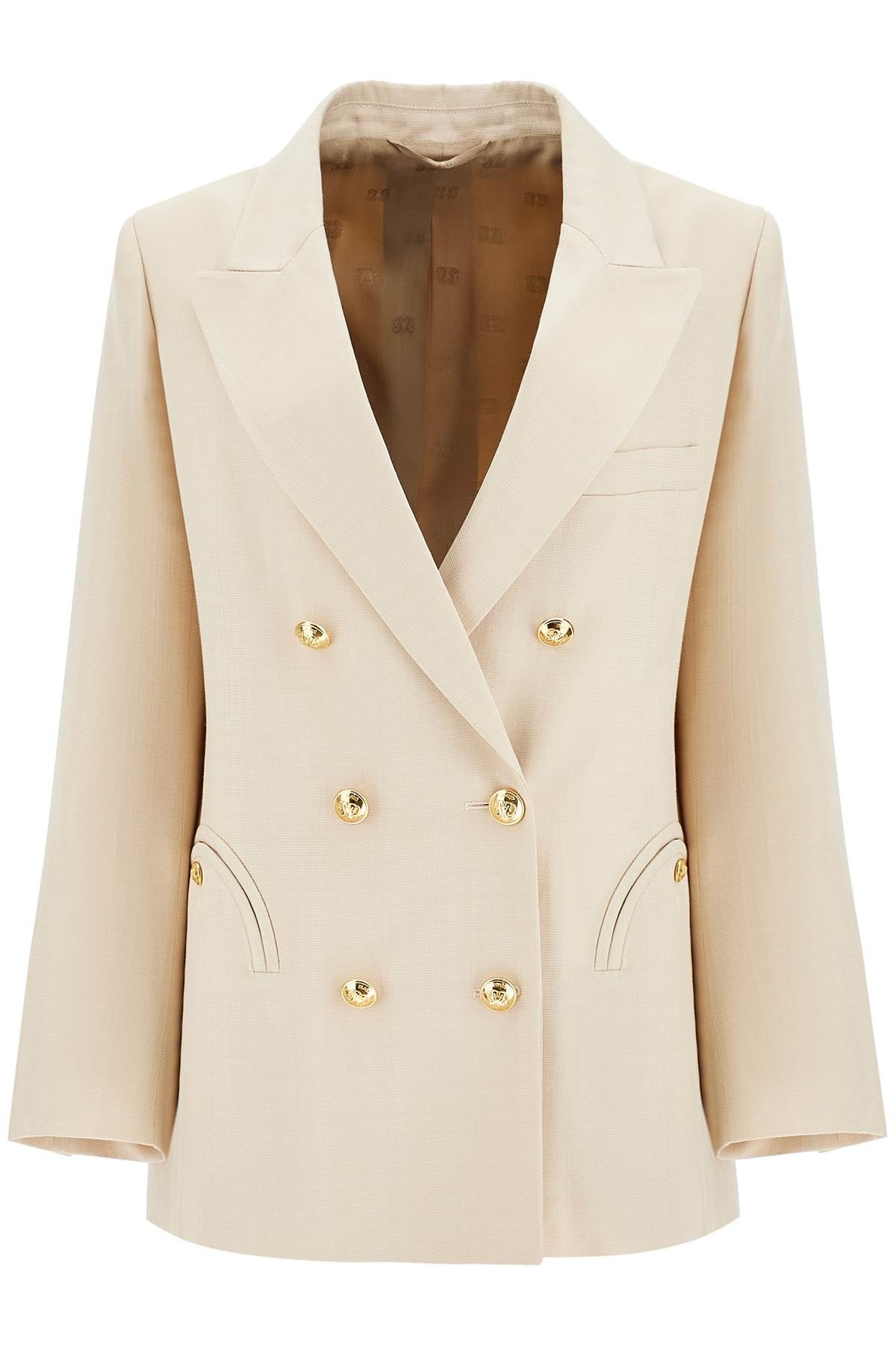 Blaze Milano Doublebreasted Viscose Ivory Blazer