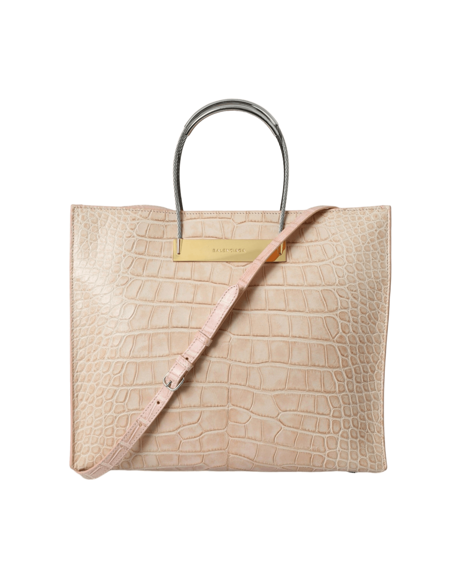 Balenciaga Alligator Leather Chic Tote Pink Bag Glam Steals