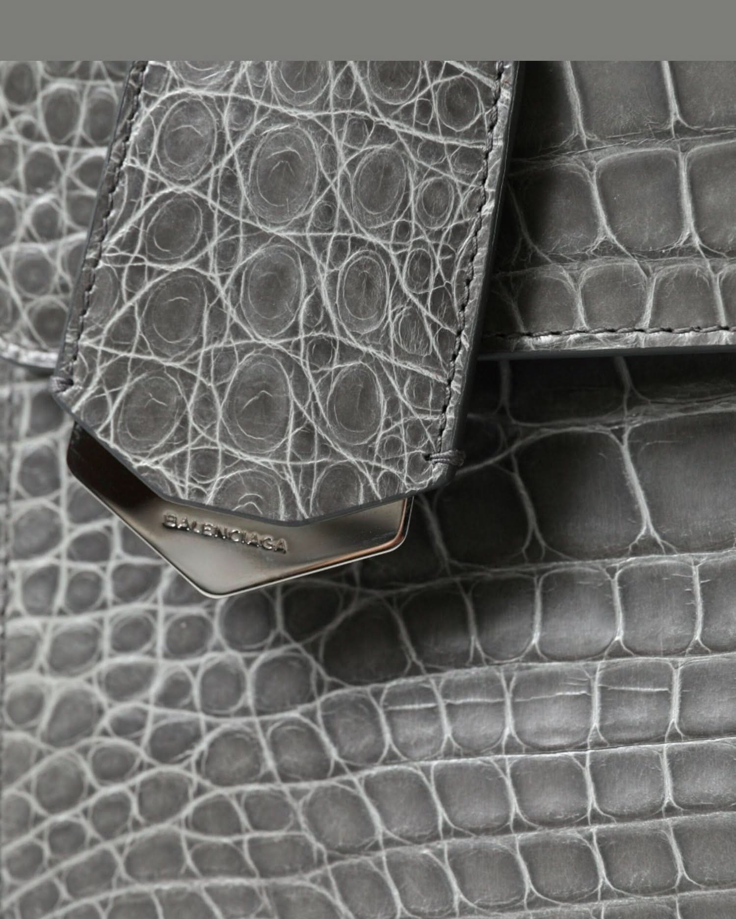 Balenciaga Alligator Leather Medium Shoulder Bag Shoulder Bags