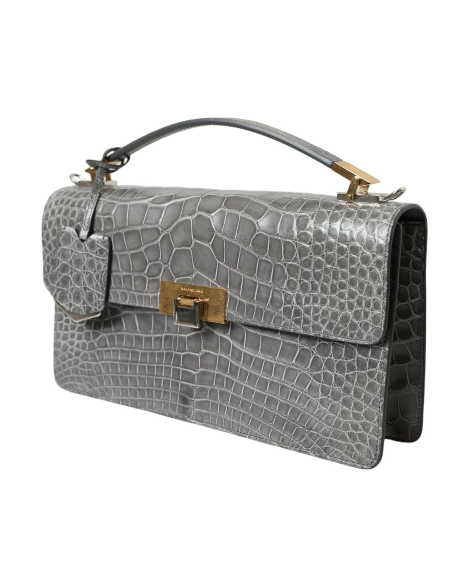 Balenciaga Alligator Leather Medium Shoulder Bag Shoulder Bags