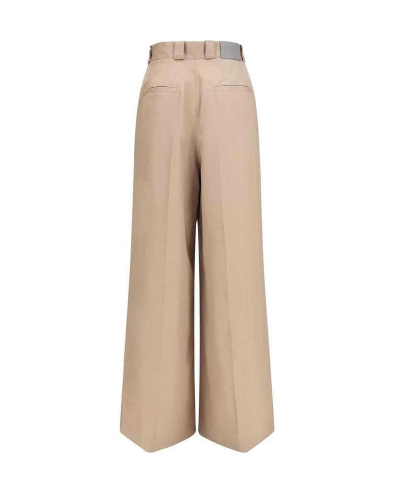 Balenciaga Beige Cotton Flared Pant Glam Steals