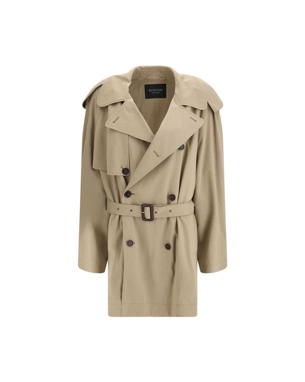 Balenciaga Beige Cotton Trench Coat