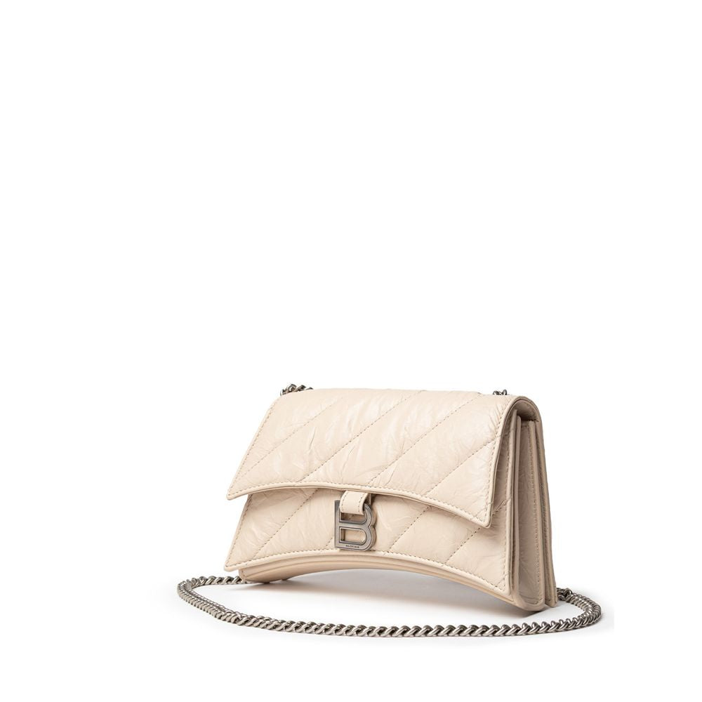 Balenciaga Beige Leather Shoulder Bag Glam Steals