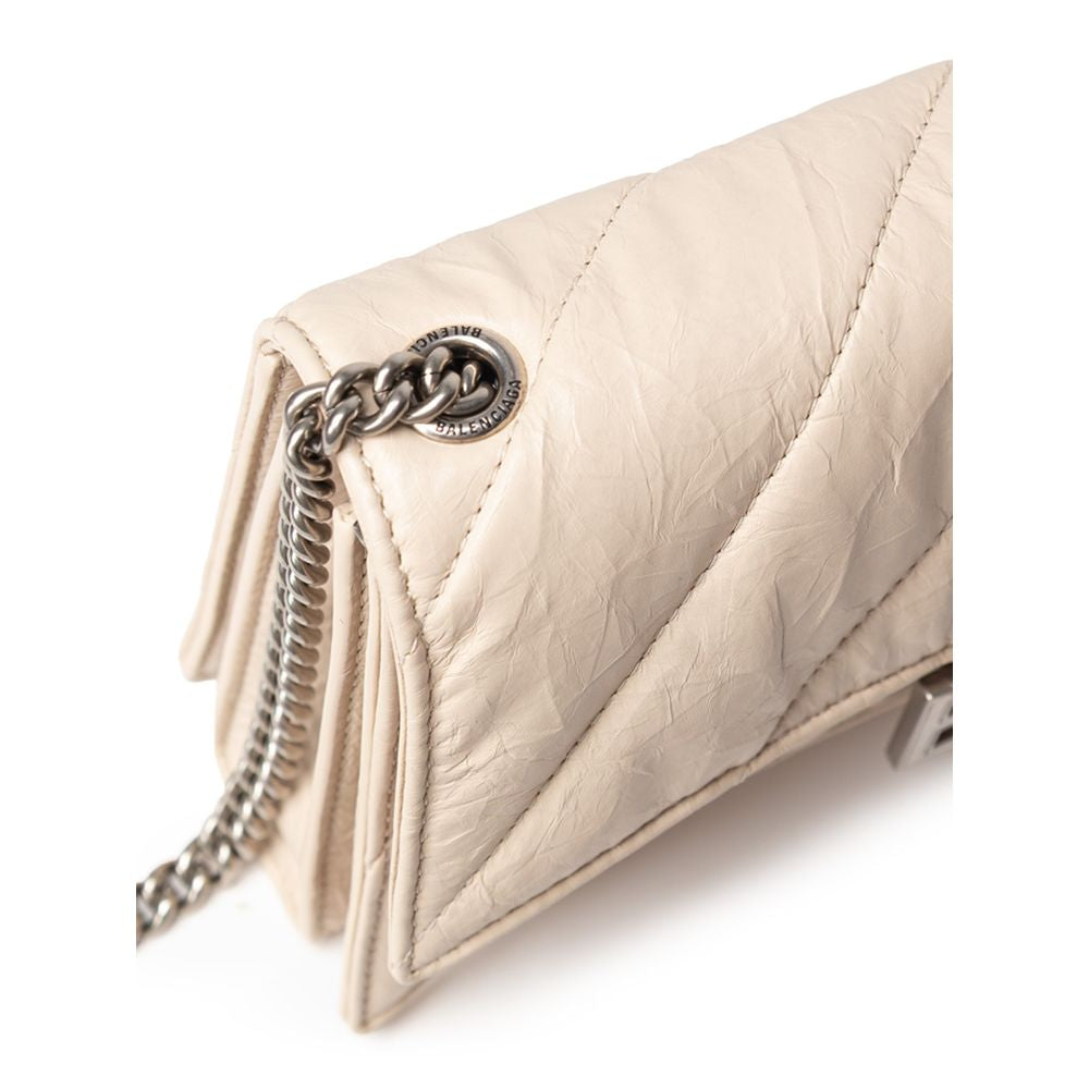 Balenciaga Beige Leather Shoulder Bag Glam Steals