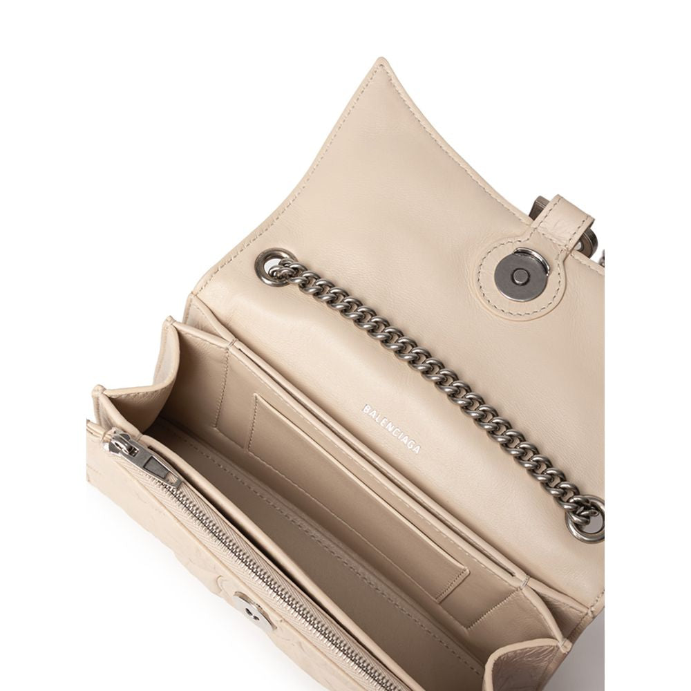 Balenciaga Beige Leather Shoulder Bag Glam Steals