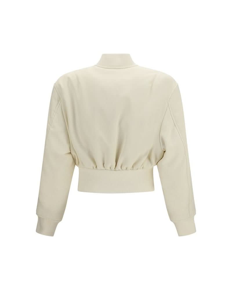 Balenciaga Beige Polyester Bomber Jacket Glam Steals