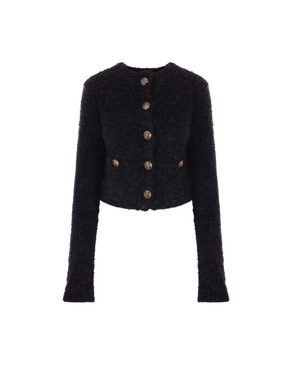 Balenciaga Black Cotton Cardigan Glam Steals