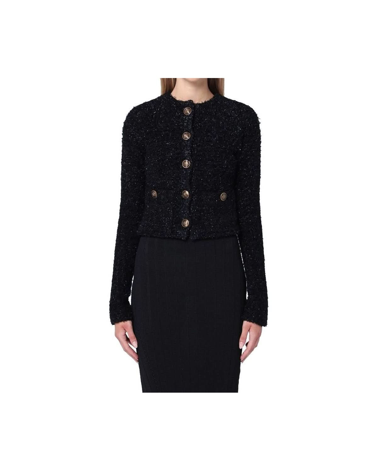 Balenciaga Black Cotton Cardigan Glam Steals