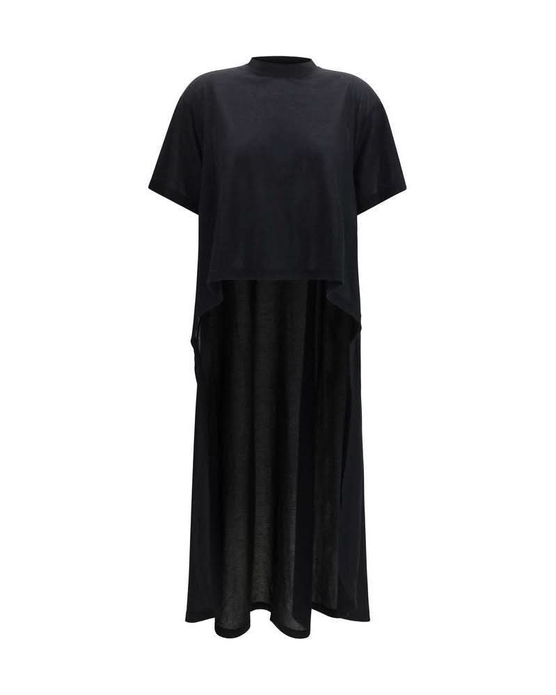 Balenciaga Black Cotton Casual Dress Glam Steals