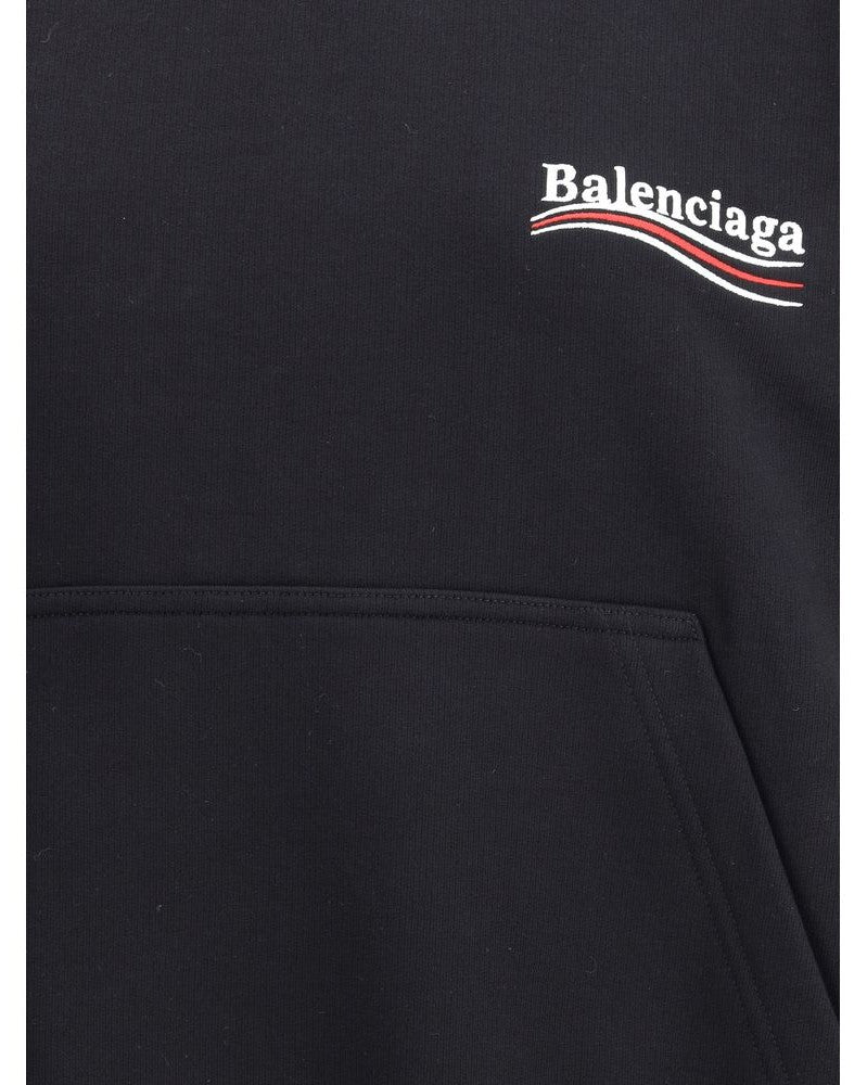 Balenciaga Black Cotton Hoodie Glam Steals