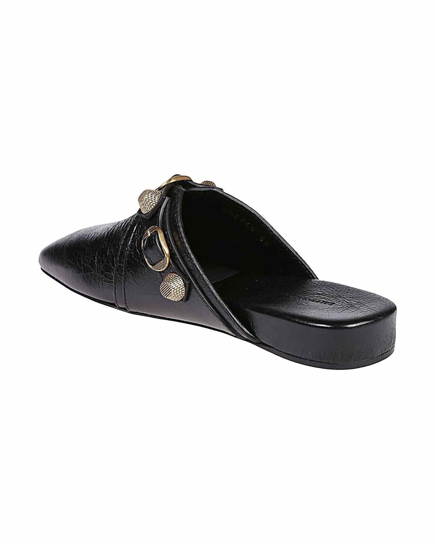 Balenciaga Black Leather Cozy Cagole Mules Glam Steals