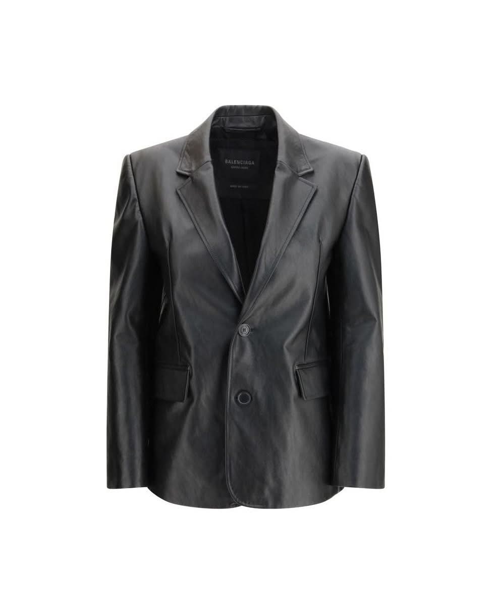 Balenciaga Black Leather Jacket