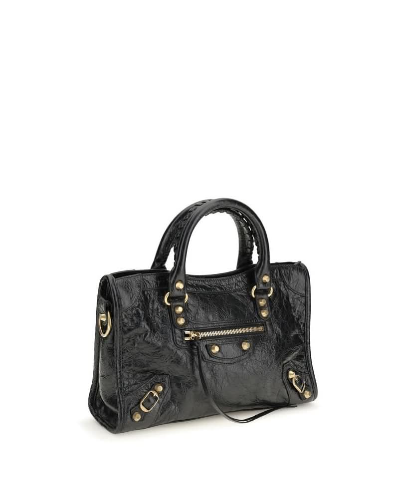 Balenciaga Black Leather Lamb Shoulder Bag