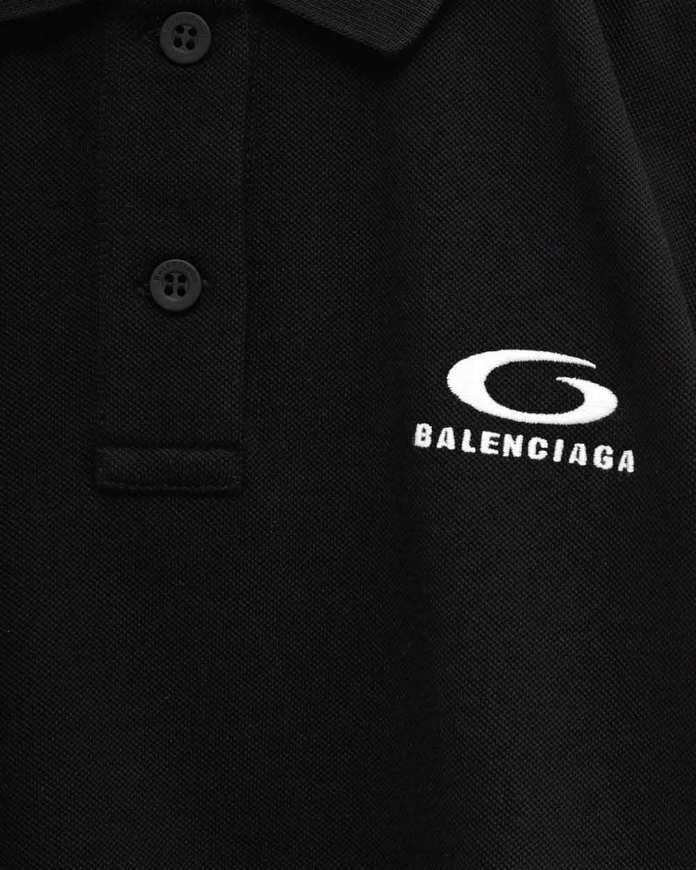 Balenciaga Black Polo T-Shirt T-Shirts
