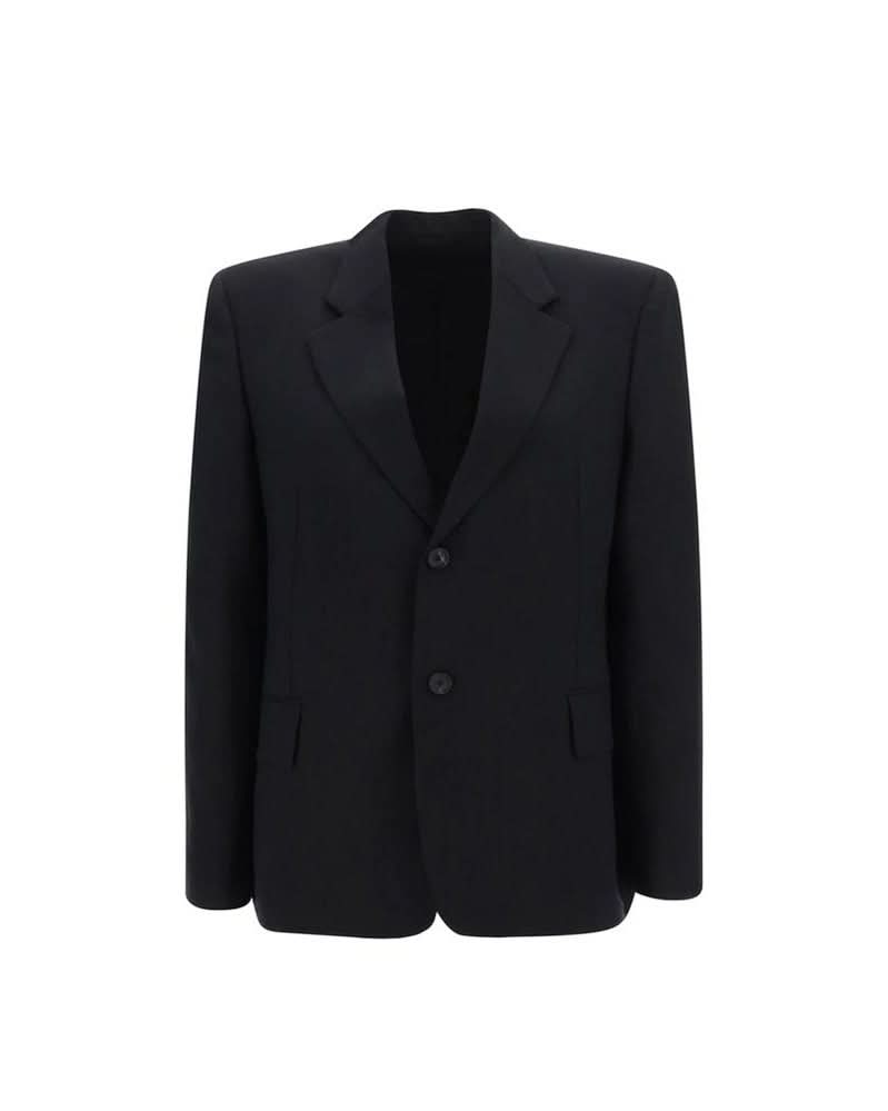 Balenciaga Black Wool Jacket Coat Glam Steals