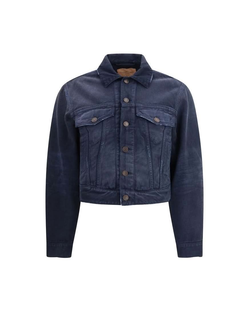 Balenciaga Blue Cotton Denim Jacket