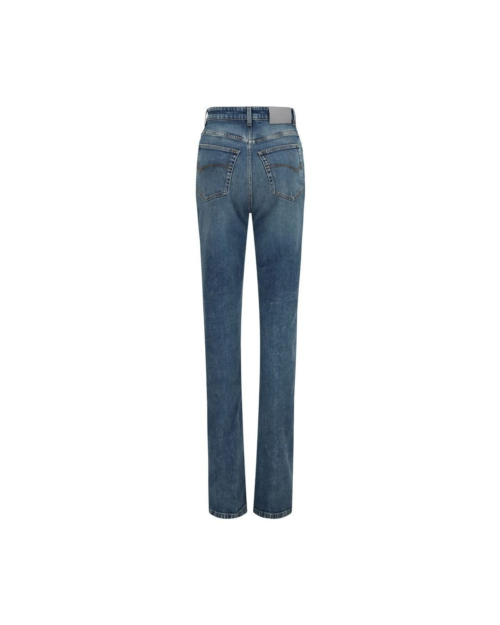 Balenciaga Blue Cotton High Waisted Jean