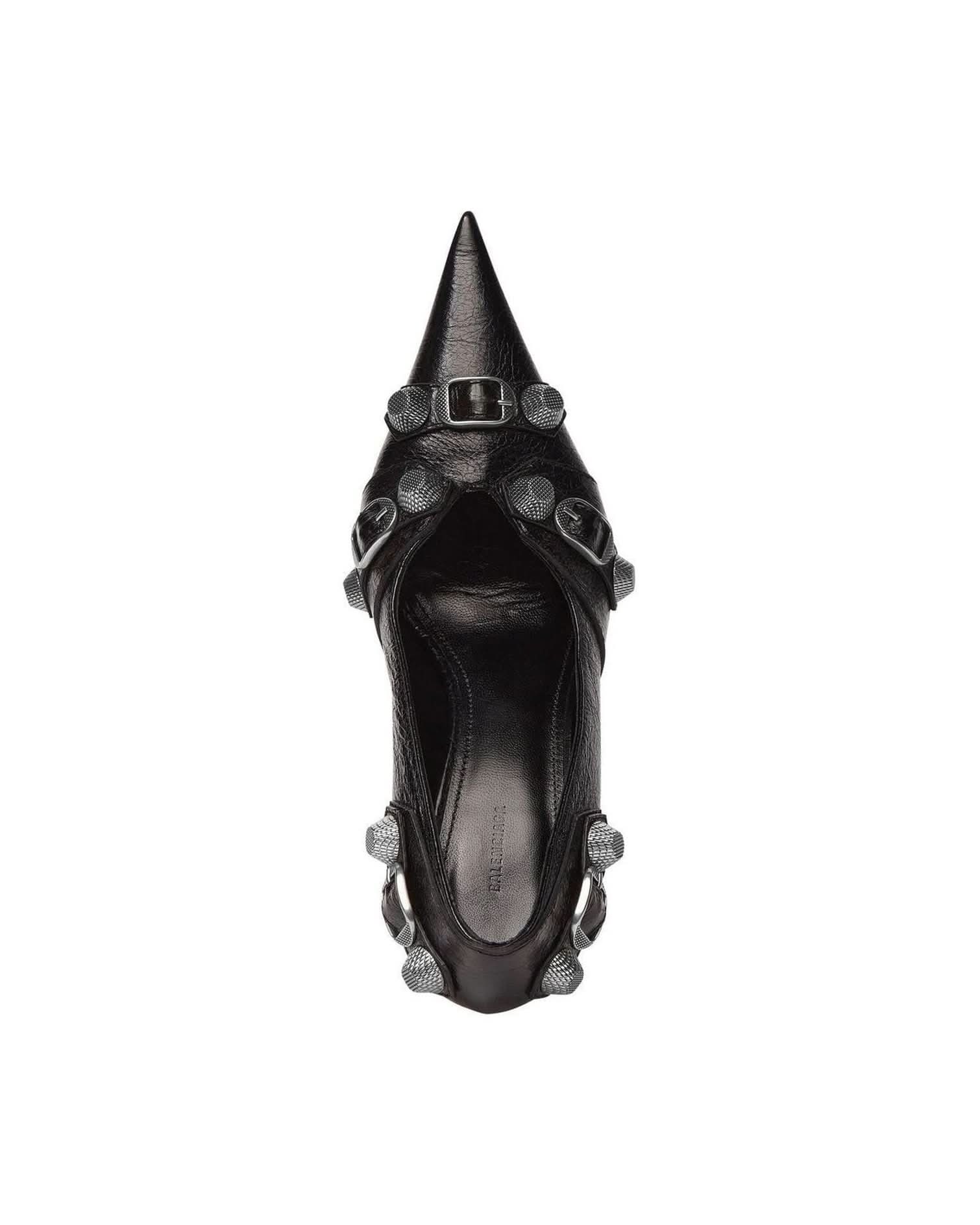 Balenciaga Cagole 90Mm Cracked Heel Pumps Heels