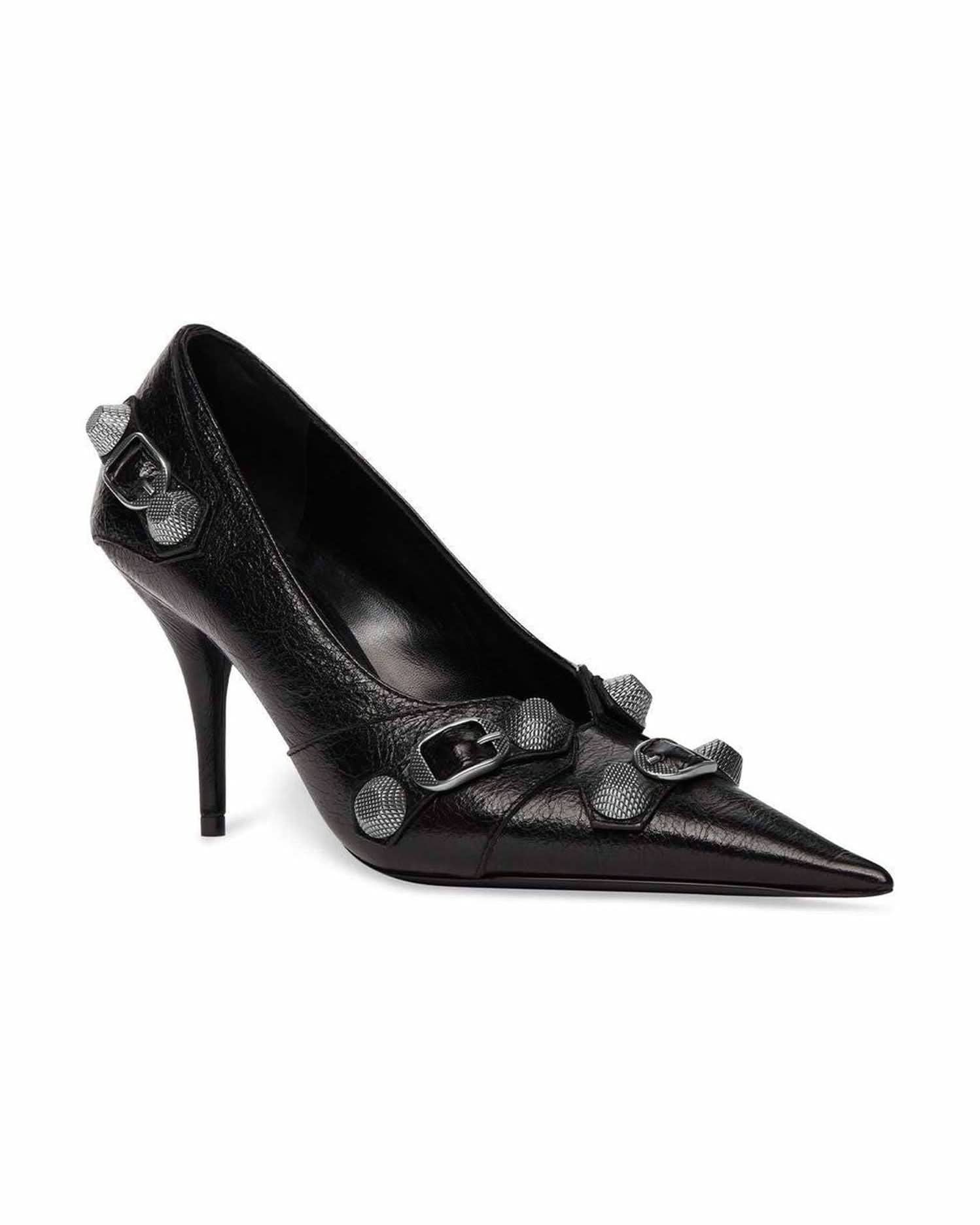 Balenciaga Cagole 90Mm Cracked Heel Pumps Heels