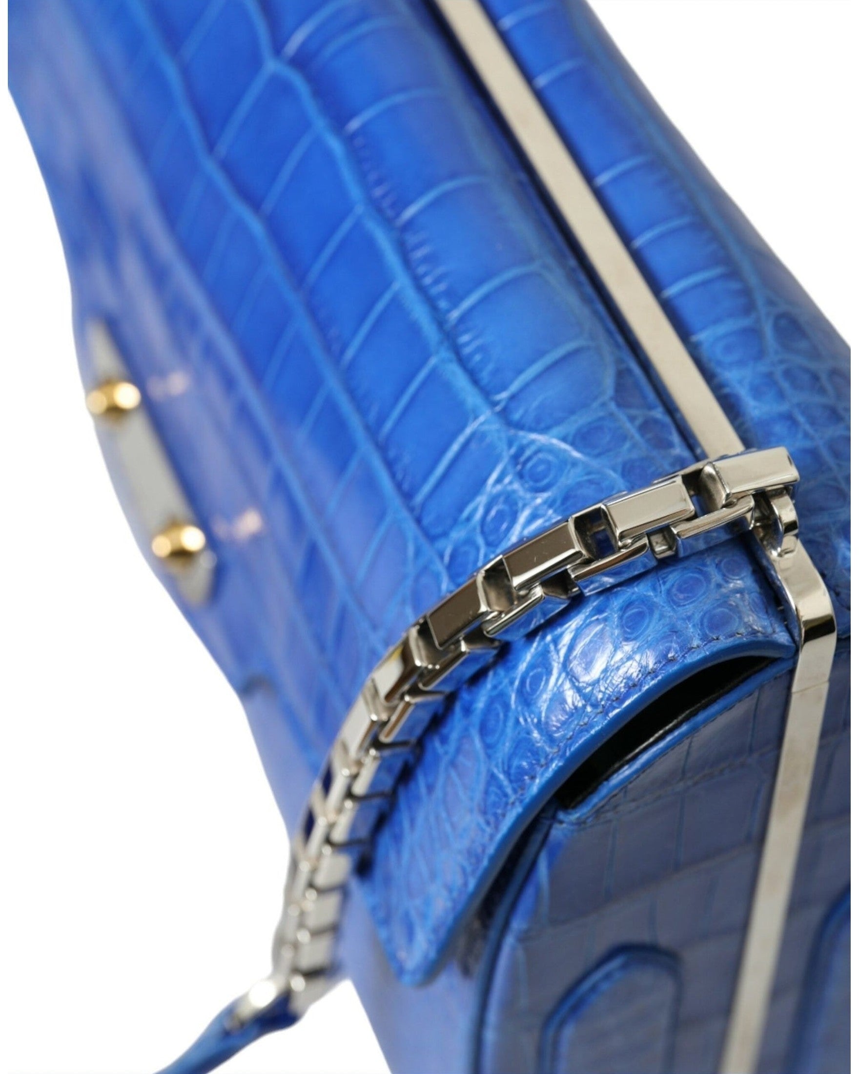 Balenciaga Chic Alligator Skin Chain Shoulder Bag Glam Steals