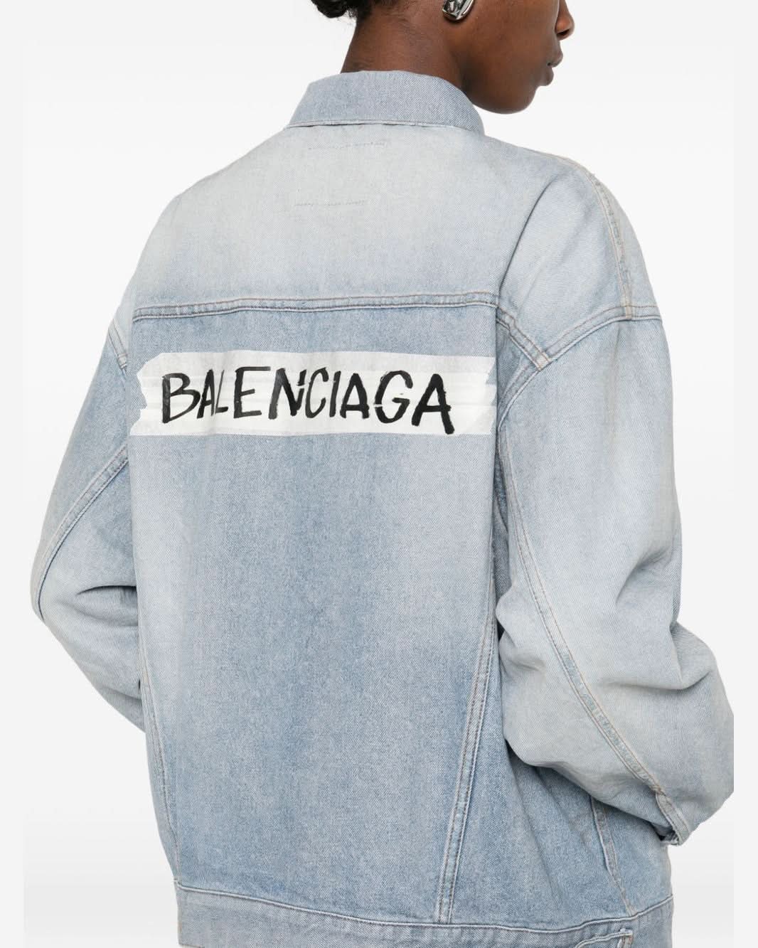 Balenciaga Clear Blue Jacket Coats & Jackets