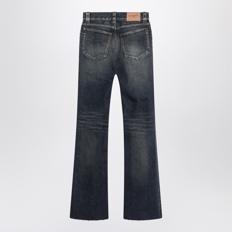 Balenciaga Dark Blue Bootcut Slim Fit Jeans Glam Steals
