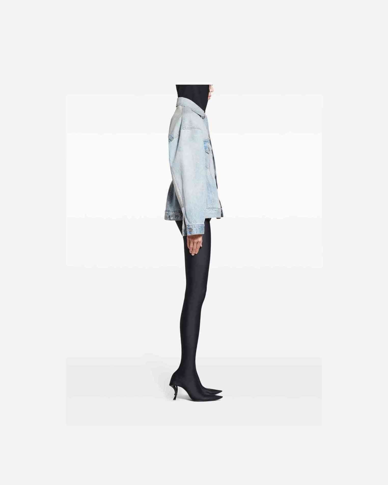 Balenciaga Denim Hourglass Silhouette Jacket Coats & Jackets