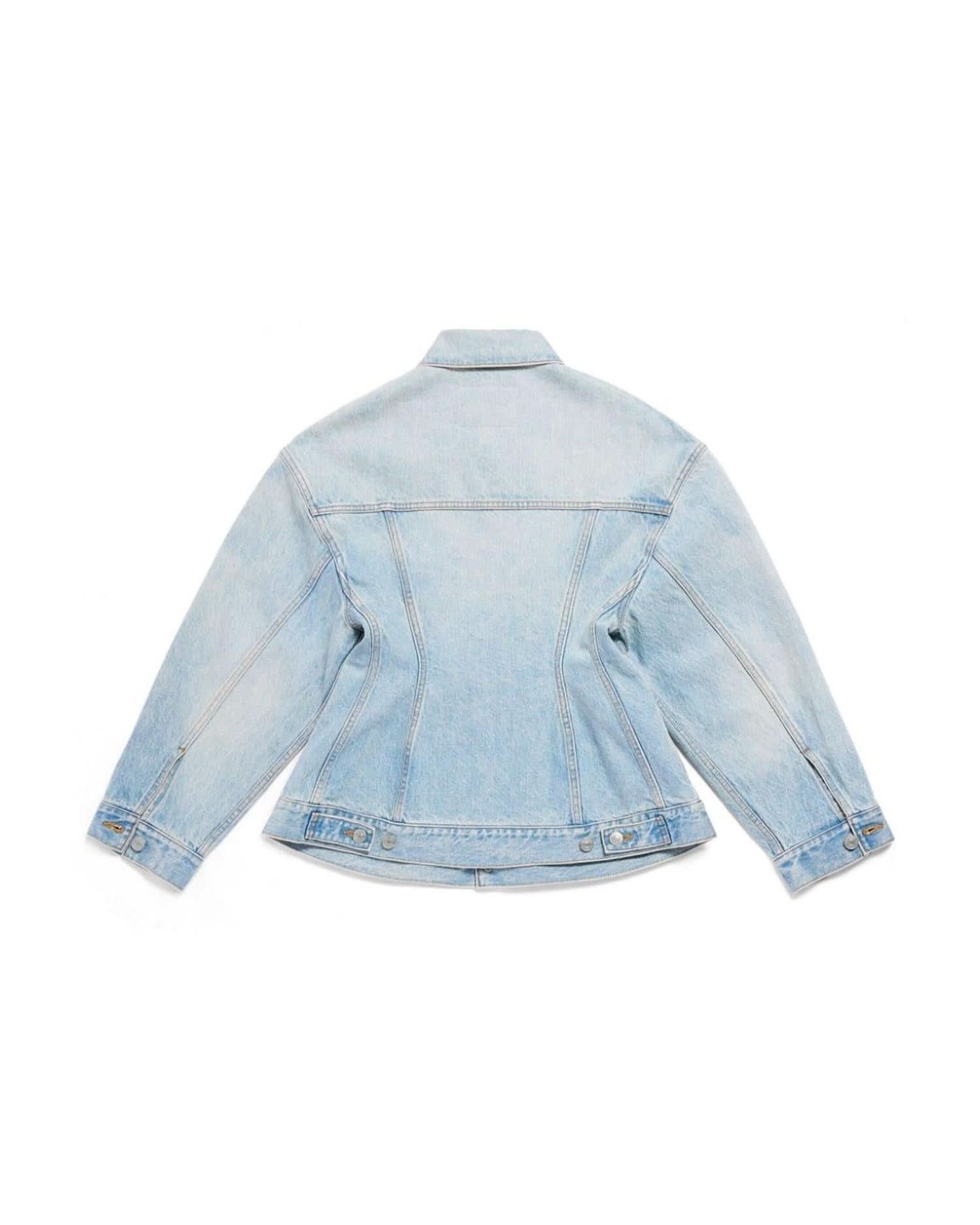Balenciaga Denim Hourglass Silhouette Jacket Coats & Jackets