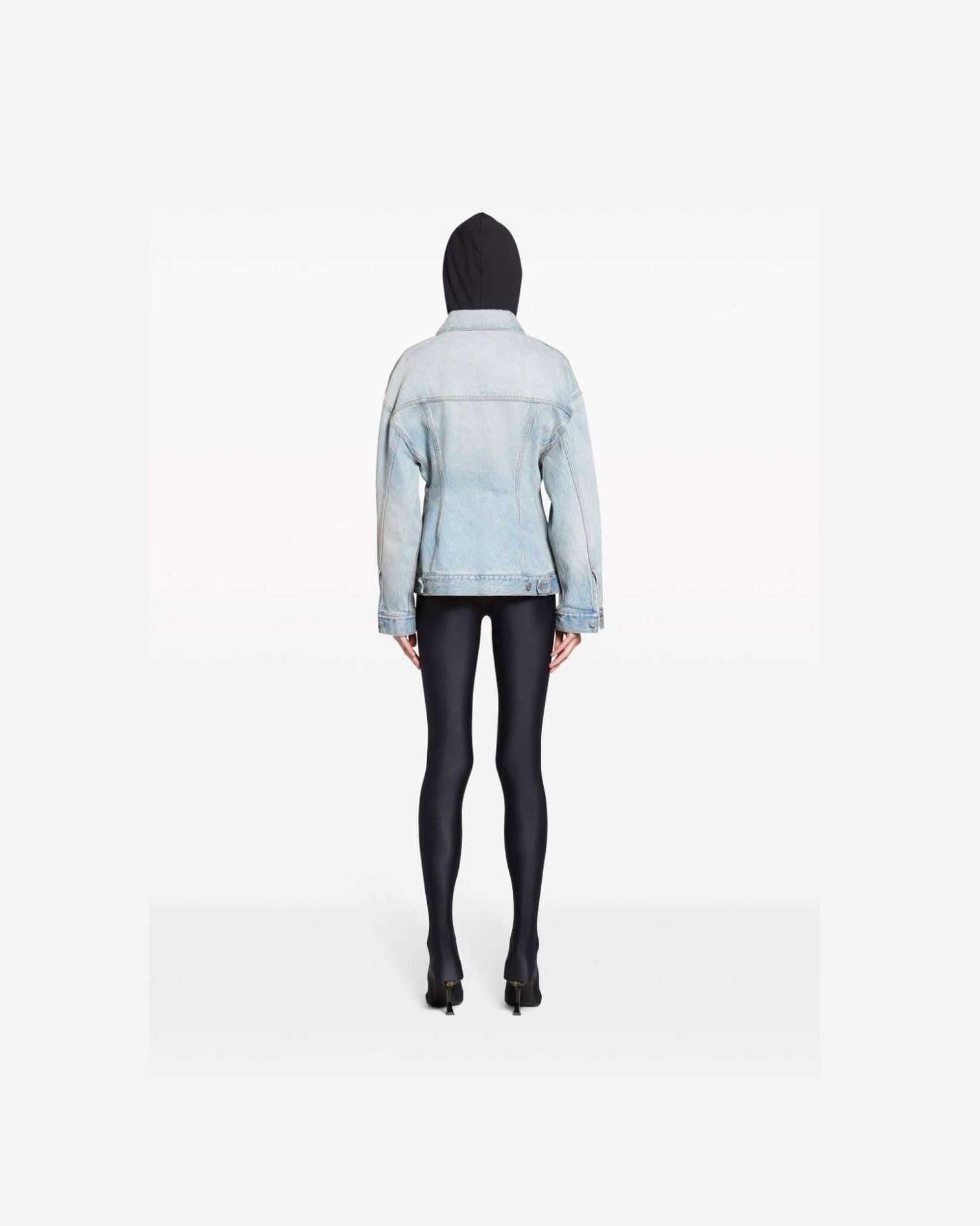 Balenciaga Denim Hourglass Silhouette Jacket Coats & Jackets