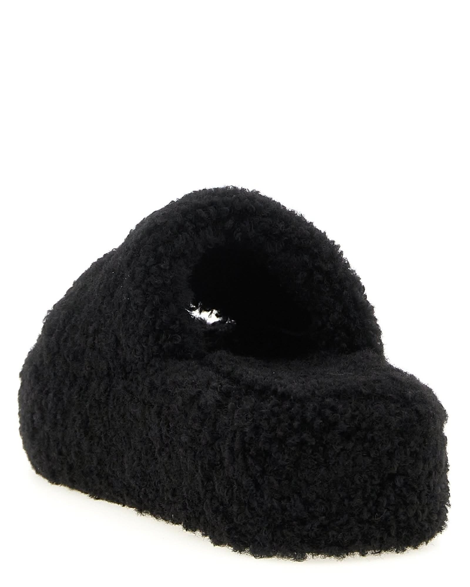 Balenciaga Furry Platform Slides Glam Steals