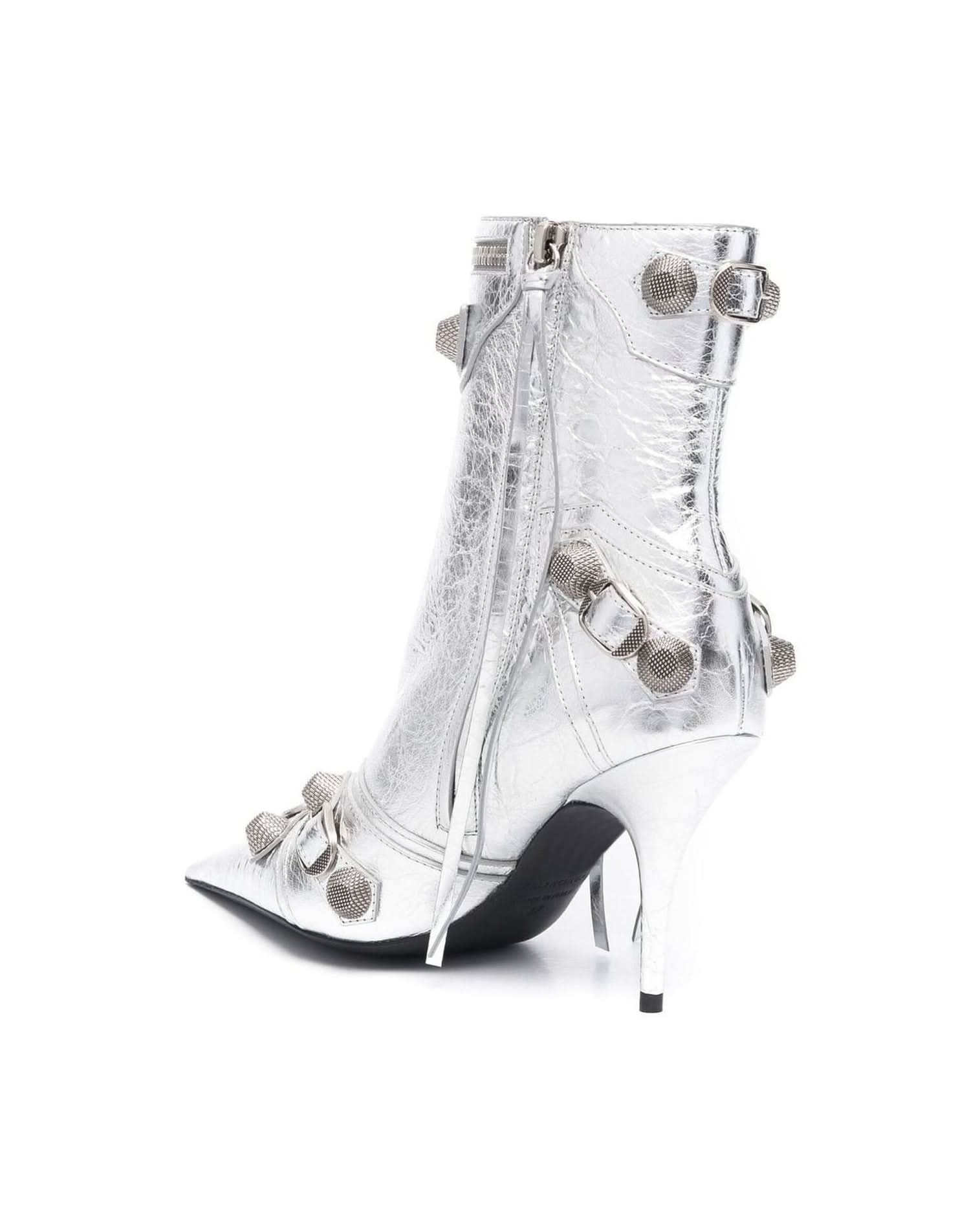 Balenciaga Leather Cagole Ankle Boots Boots