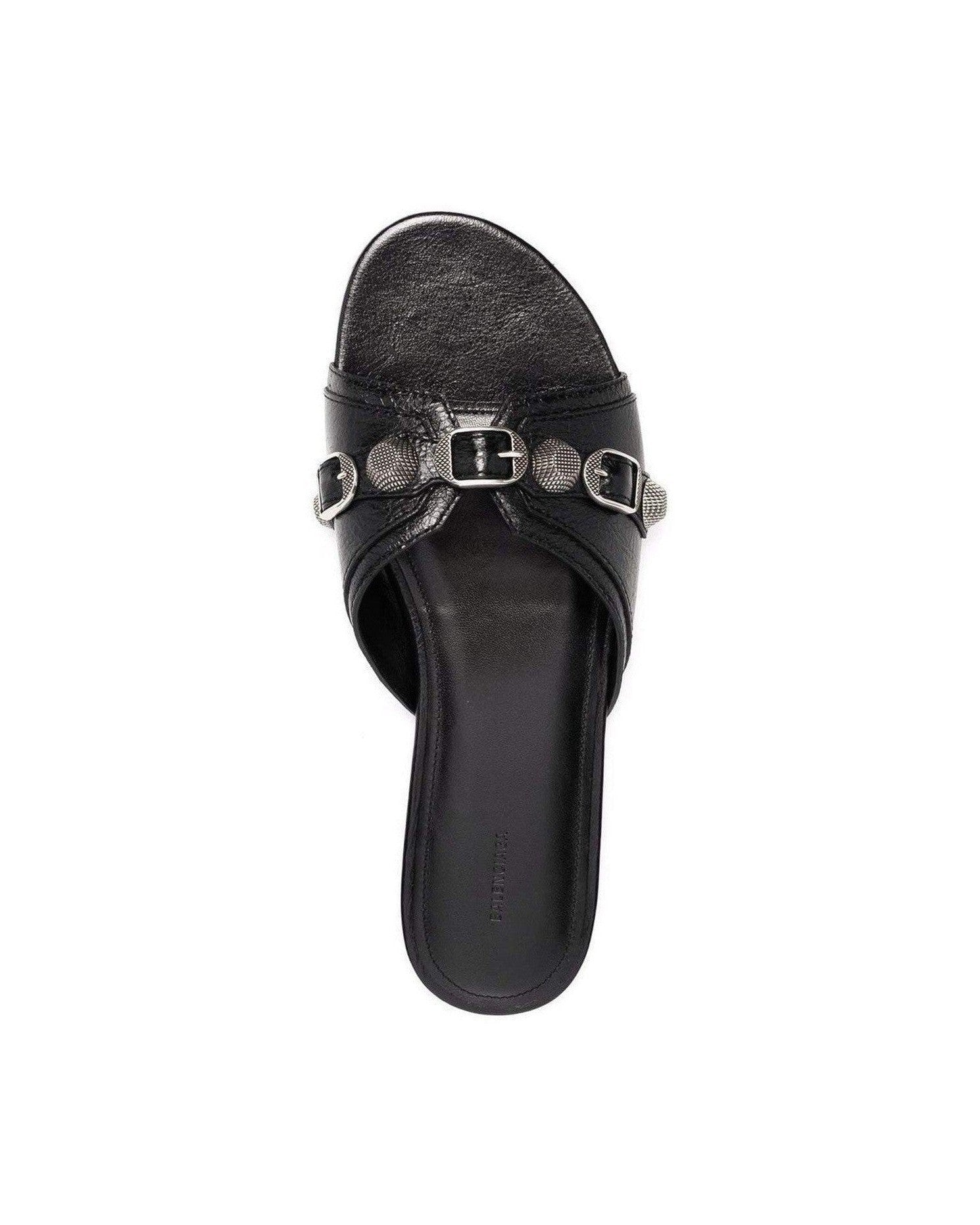 Balenciaga Leather Cagole Sandals Glam Steals