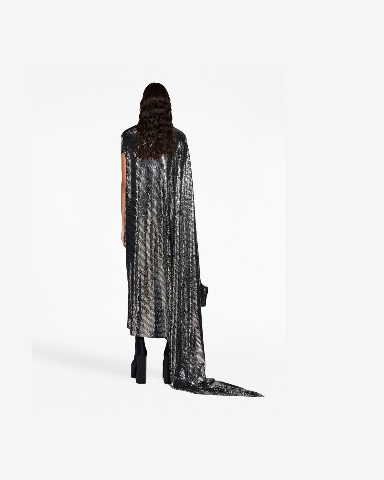 Balenciaga Metallic Effect Midi Dress Dresses