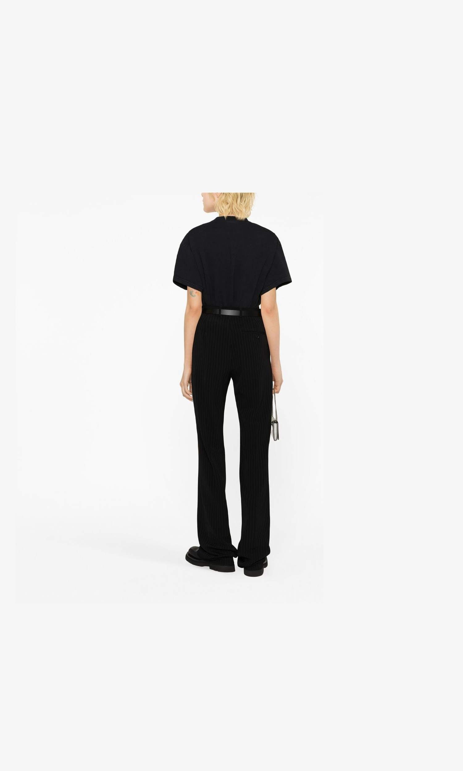 Balenciaga Pinstripe Straight Leg Trouser Glam Steals