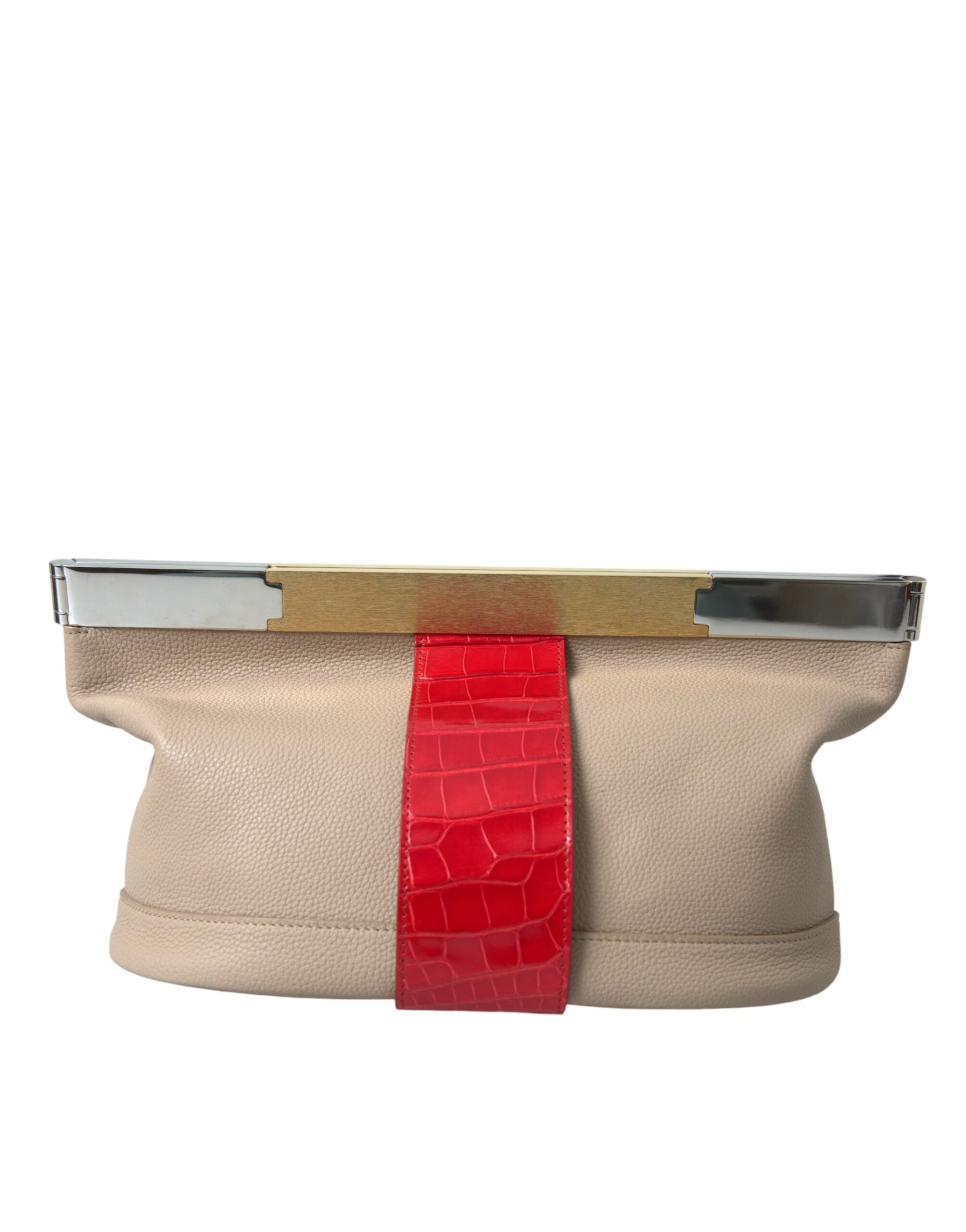 Balenciaga Two Tone Exotic Leather Clutch Glam Steals
