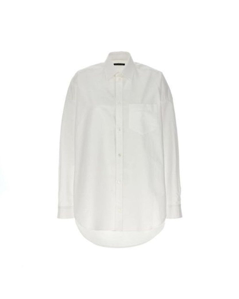 Balenciaga White Cotton Dress Shirt Glam Steals
