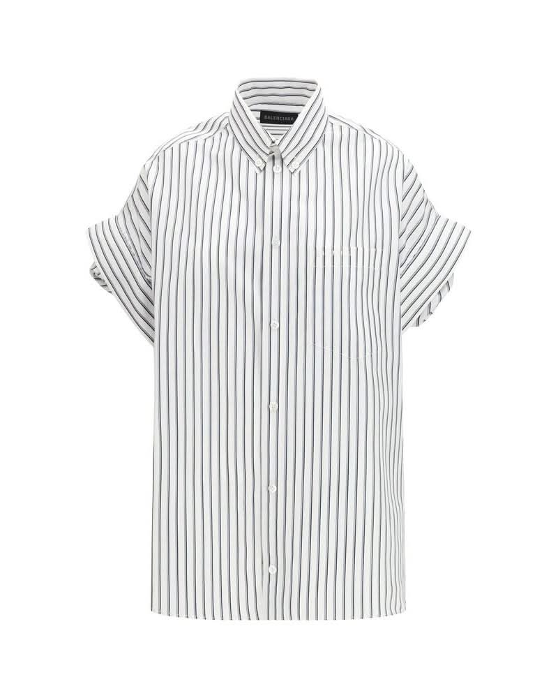 Balenciaga White Cotton Shortsleeve Shirt