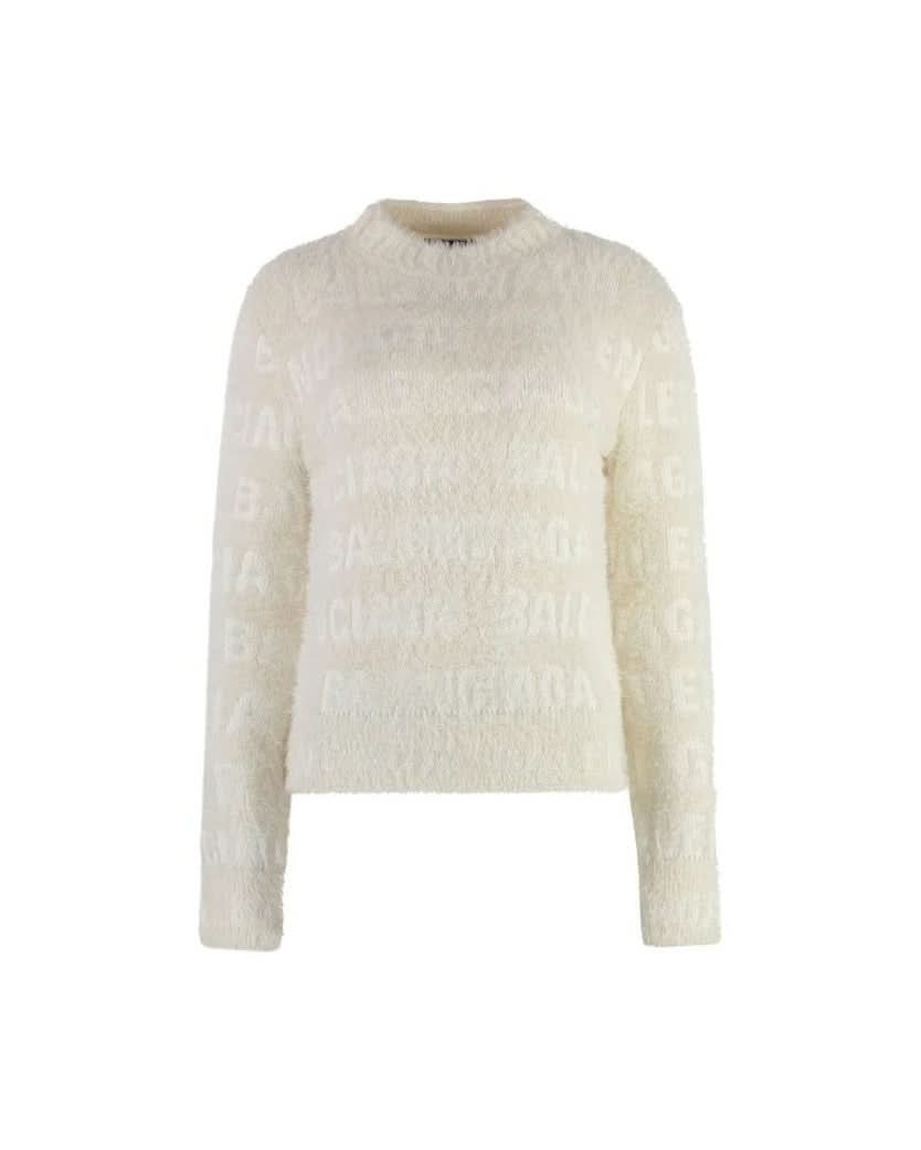 Balenciaga White Elastane Sweatshirt