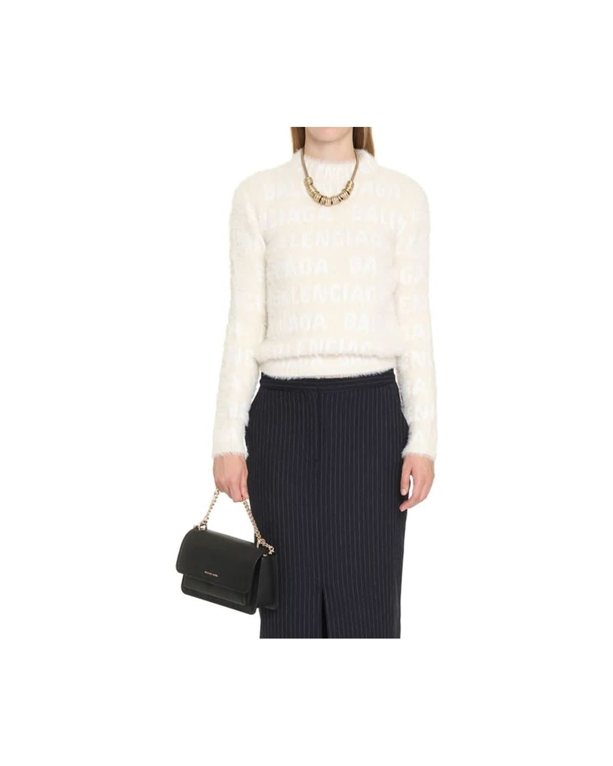 Balenciaga White Elastane Sweatshirt