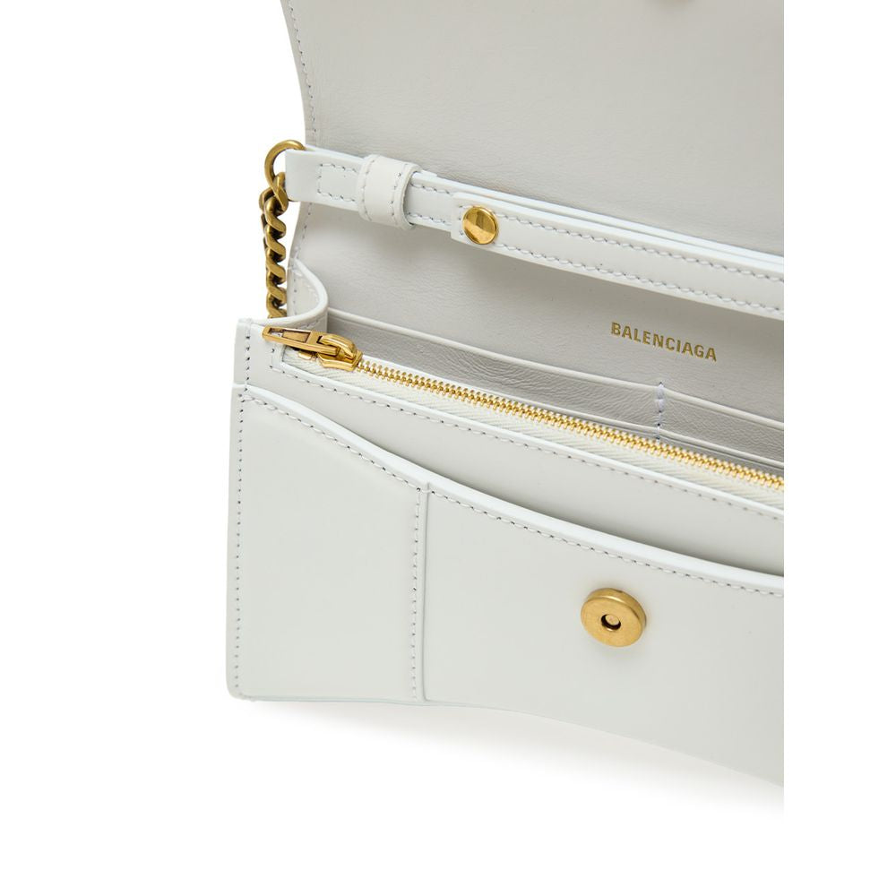 Balenciaga White Leather Shoulder Bag Glam Steals