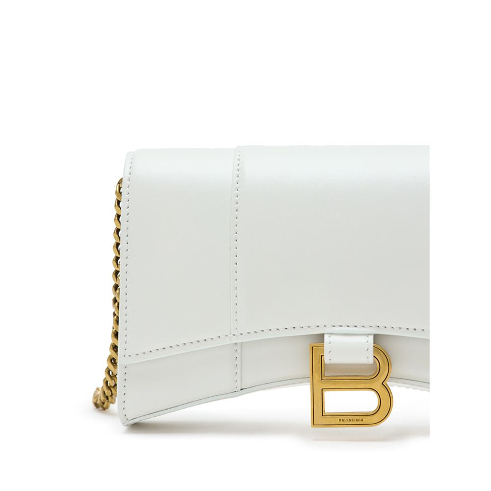 Balenciaga White Leather Shoulder Bag Glam Steals