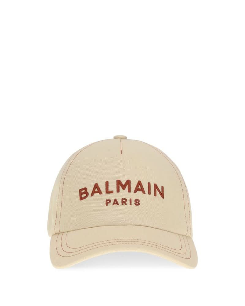 Balmain Beige Cotton Cap Glam Steals