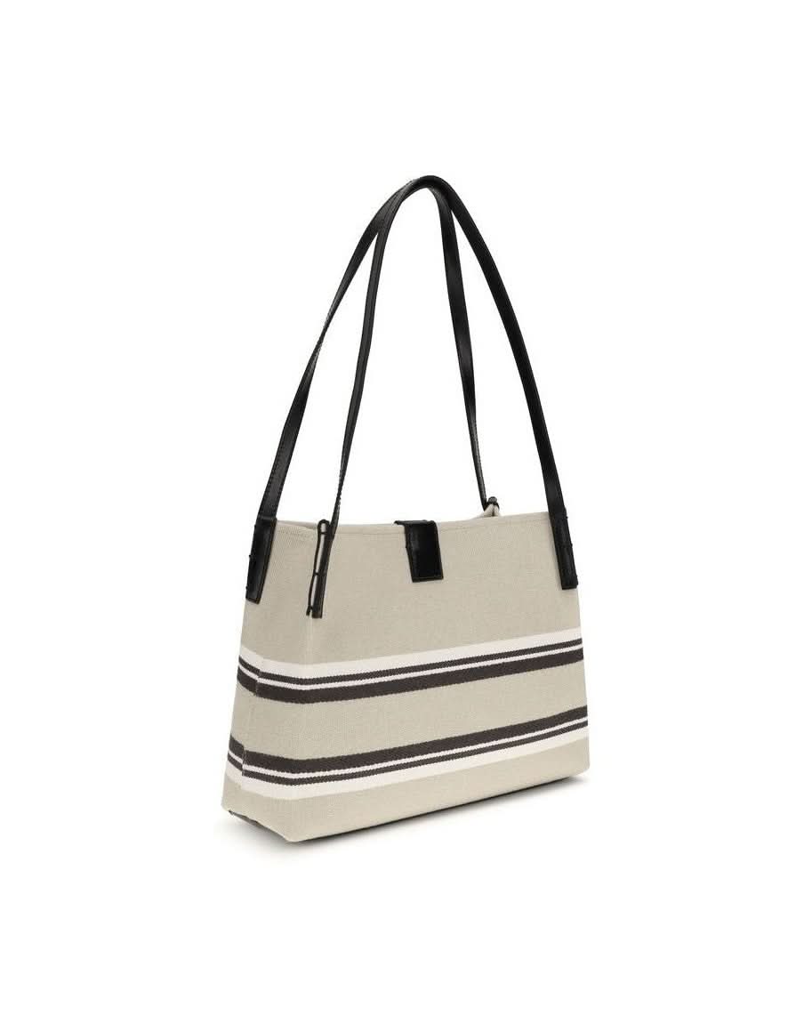 Balmain Beige Cotton Shoulder Bag