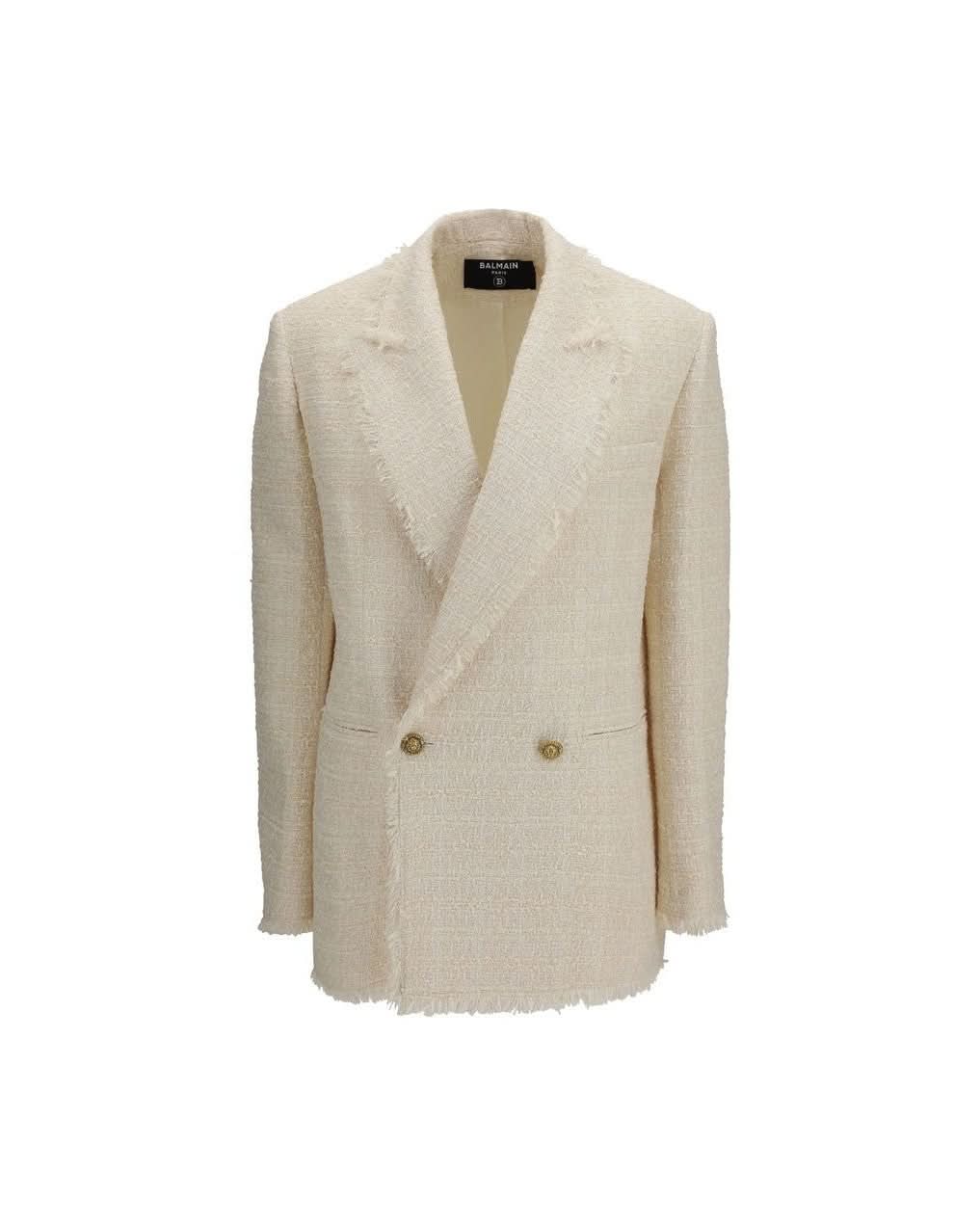 Balmain Beige Polyester Jacket Coat