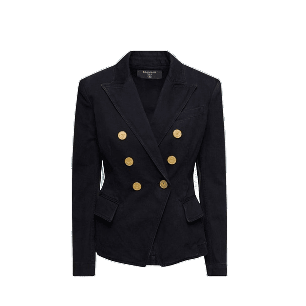 Balmain Black Cotton Blazer Glam Steals