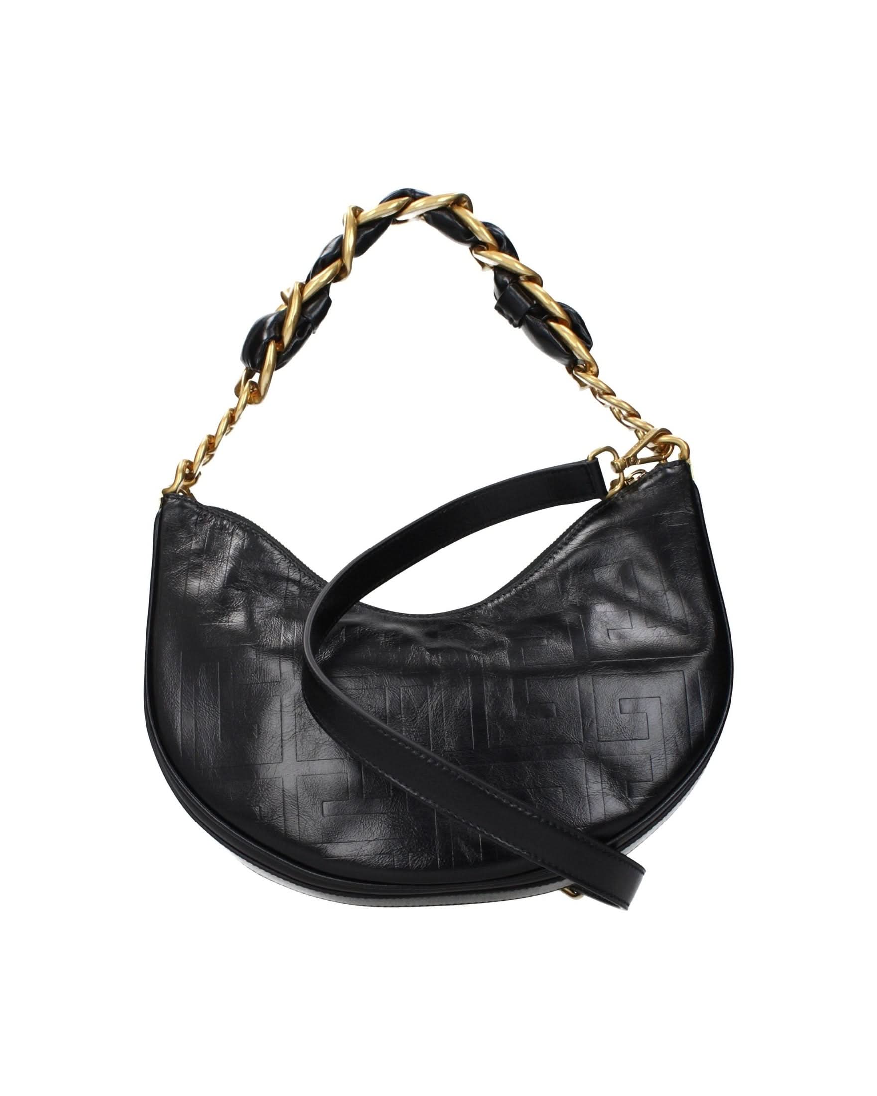 Balmain Black Leather Shoulder Bag Glam Steals