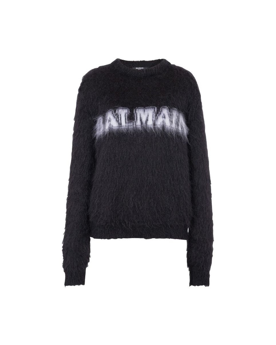 Balmain Black Mohair Sweatshirt Glam Steals