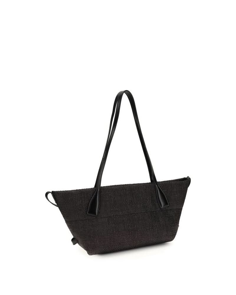 Balmain Black Raffia Shoulder Bag Shoulder Bags