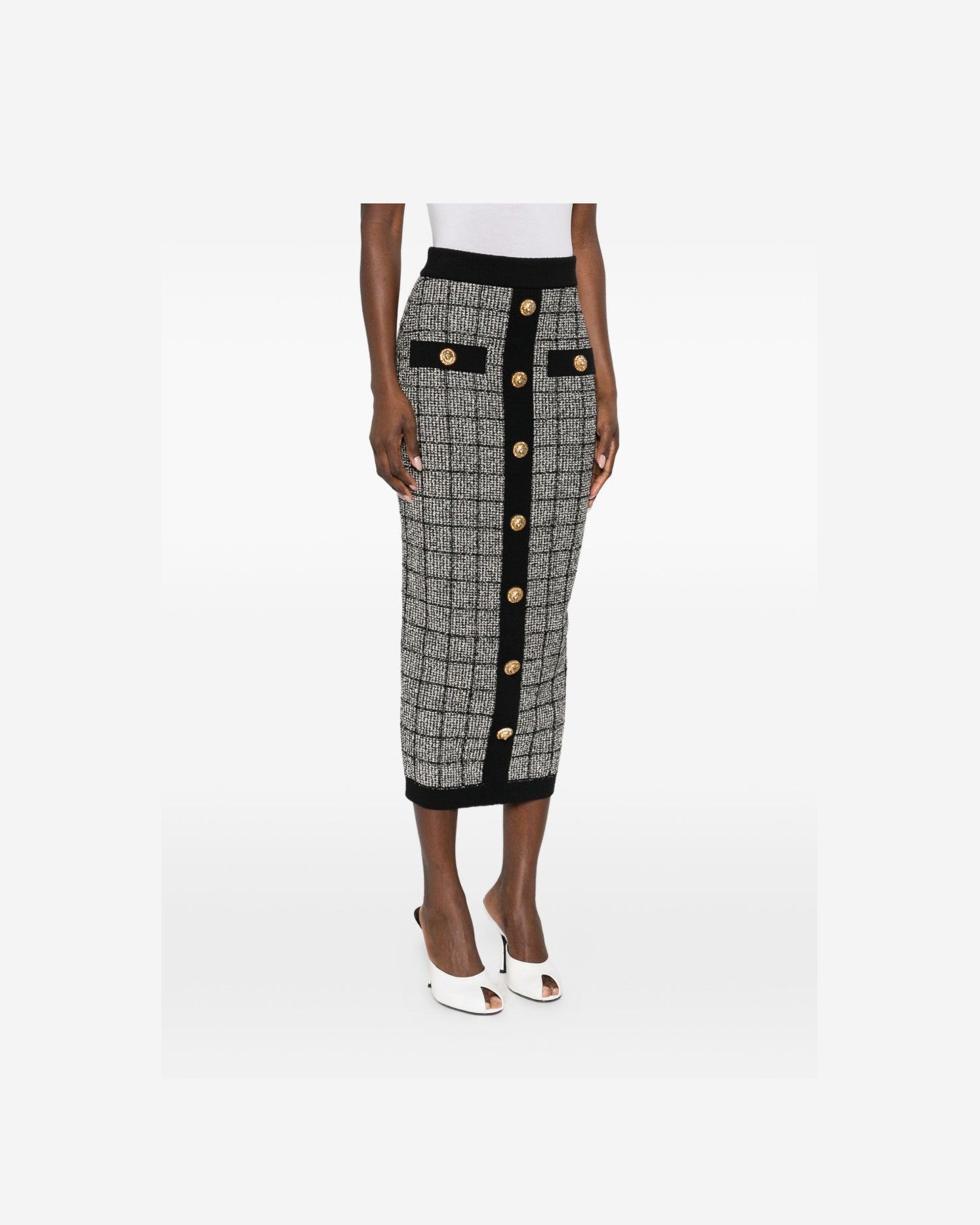 Balmain Black Skirt Glam Steals