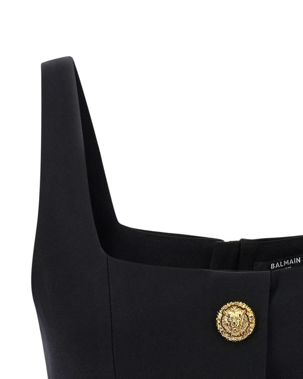 Balmain Black Top Clothing Tops